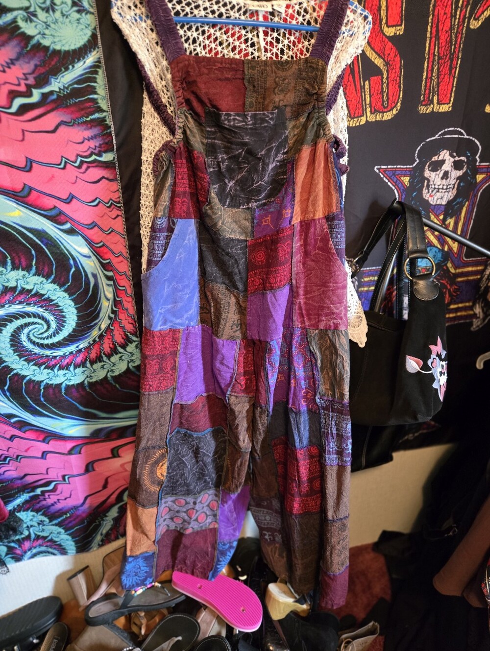 Bohemian Patchwork Sundress in Jewel Tones